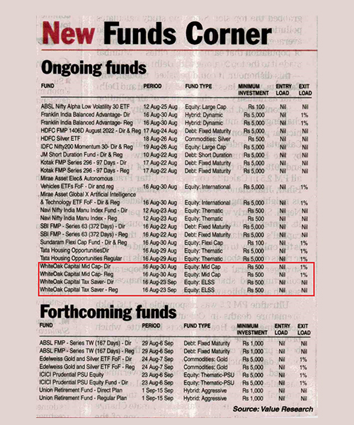 New Funds Corner